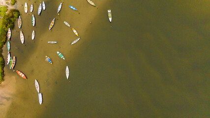 Guarda do Embaú Beach located in the state of Santa Catarina near Florianopolis. Aerial image of beach in Brazil