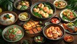 © Klnpherch - Asian Seafood Fusion, Combine the bold flavors of Asian cuisine with the freshness of seafood in dishes like Thai seafood curry, Vietnamese seafood salad, and Japanese-style grilled fish