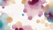 Hazy watercolor splashes of pastel maroon Teal Gold and white Background
