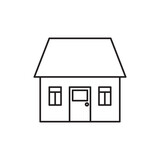 Fototapeta Pokój dzieciecy - House line icon for real estate, mortgage, loan, concept and homepage. Vector illustration.