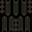 Metallic shiny colors gold silver bronze weaving style pattern.Handmade artwork metal line abstract seamless geometric design.Digital art illustration graphic resources .Black background 