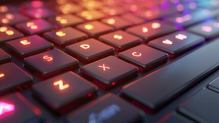 Aufkleber - Minimal web search concept with cartoon-style keyboard and search bar. 3D render.