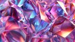 Crystal background with geometric shapes and iridescent textures.