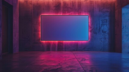 Aufkleber - In the background, a wall-mounted LED TV hangs from the ceiling