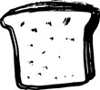 Dry Brush Bread Slices Grunge Icon