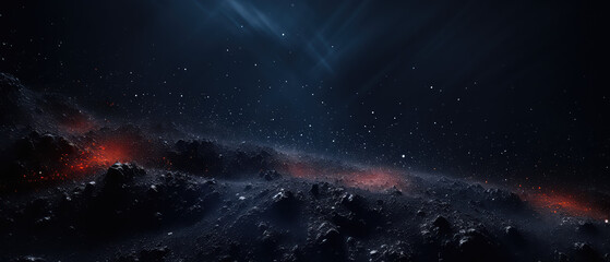 Wall Mural - Stellar terrain with hints of red and blue stars
