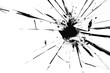 A black and white vector illustration of a cracked glass png