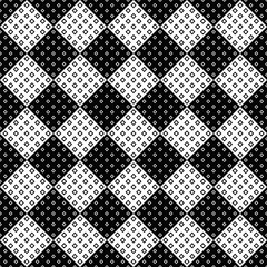 Poster - Black and white diagonal square pattern background design - abstract monochrome vector illustration from squares