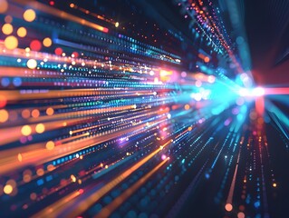 Poster - High speed global data transfer Abstract Tech background