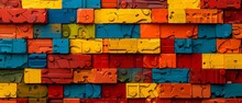 Lego Background, Lego Wall With Texture,  Multi-color Wall, Modern Lego Backdrop 