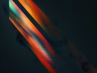 Poster - Raulince Dark black background with a color light leak ray	
