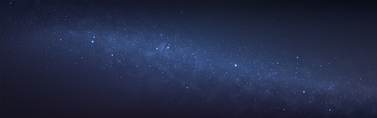 Wall Mural - milky way. realistic starry background. wide night sky with shining stars. magic constellation with 