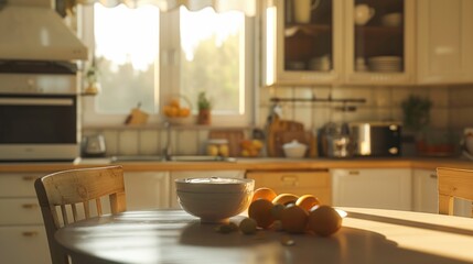 Aufkleber - Fresh oranges in a kitchen setting, perfect for food and nutrition concepts