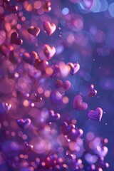 Poster - A bunch of hearts floating in the air, suitable for various romantic occasions