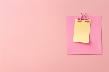Aufkleber - A piece of paper with a clip attached, suitable for office and stationery concepts