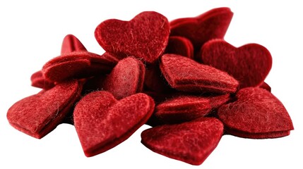 Poster - A pile of red hearts on a white background. Perfect for Valentine's Day or love-themed designs
