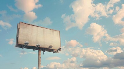 Aufkleber - An empty billboard on the side of the road. Suitable for advertising mockups