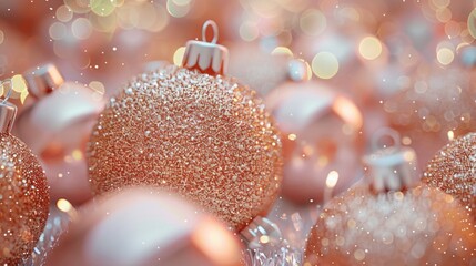 Poster - A close-up shot of colorful Christmas ornaments. Perfect for holiday designs