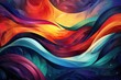 Latin waves, patterns and colors, National Hispanic Heritage Month september / october, banner of unfocused waves, reminder of historical and cultural event