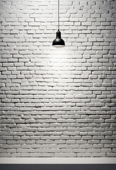 Aufkleber - White brick wall with spot light