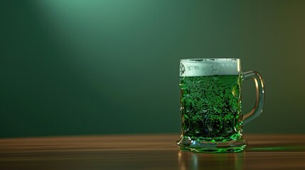 Poster - A glass of beer on a rustic wooden table, perfect for pub or brewery concepts