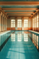 Aufkleber - A modern indoor swimming pool suitable for various uses
