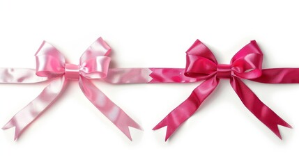 Aufkleber - Two different foreshortenings of a decorative tape bow isolated over white