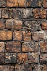 Poster - Detailed view of a brick wall, suitable for backgrounds or construction themes