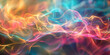 Vibrant Abstract Smoke Waves in Colorful Hues Background