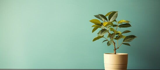 Aufkleber - Green plant in pot on table