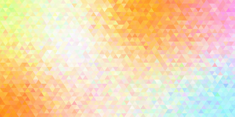 Fototapete - Light Pink, Yellow vector background in polygonal style. pastel mosaic background. colorful geometric polygonal abstract background. Vector picture.Abstract Trianglify gradient Generative Art. 