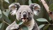 A-Koala-With-Its-Mouth-Full-Of-Eucalyptus-Leaves- 2