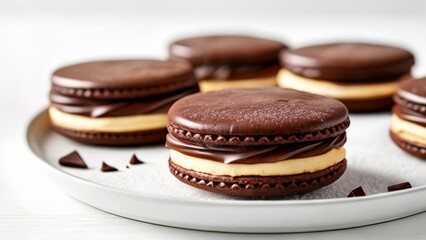 Sticker -  Deliciously indulgent chocolate macaroon sandwiches