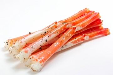 Wall Mural - white background with crab sticks