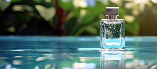 Poster - Perfume bottle resting on a table