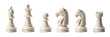 Ivory Chess Pieces Row