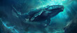 A whale is swimming in the ocean by AI generated image