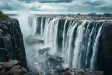 majestic victoria falls thundering into the zambezi river capturing the raw power and beauty of nature landscape photography