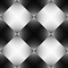 Poster - Black and white geometrical seamless dot pattern background - abstract monochrome vector graphic design from circles