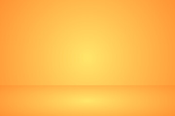Wall Mural - empty yellow 3d studio background, vector illustration for product display backdrop