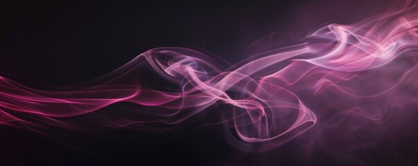 Aufkleber - Abstract pink smoke on dark background