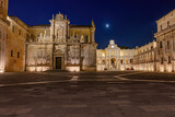 Fototapeta Londyn - The beautiful Piazza del Duomo in Lecce, Italy, at night