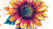 A Vibrant Sunflower With Intricate Details