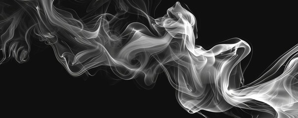 Aufkleber - Abstract smoke and fluid art on black background