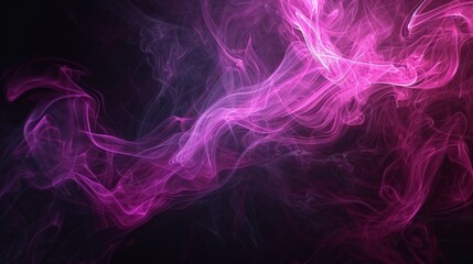 Aufkleber - Abstract pink smoke on black background