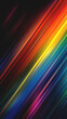 colorful diagonal rainbow stripes on black background pattern, abstract multicolored stylish wallpaper, lgbt colors