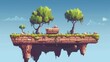 © paisorn - platformer video game level, 2d, flat, horizontal floor