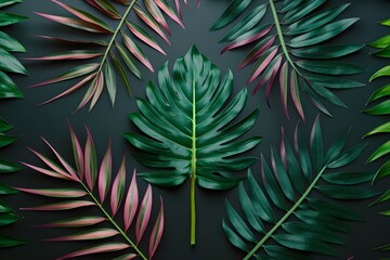 Wall Mural - green leaves background