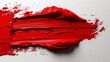 Red Oil Paint Swirl On White Background