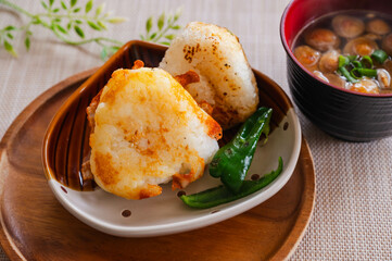 Canvas Print - 手作り焼きチーズおにぎり